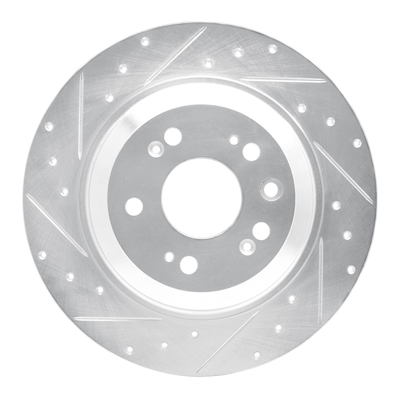 Acura TL Brake Rotor (1) - Rear Left - R1 Concepts - Drilled & Slotted - Silver - `09-`14 Acura TL Brake Rotor (1) - Rear Left - R1 Concepts - Drilled & Slotted - Silver - `09-`14